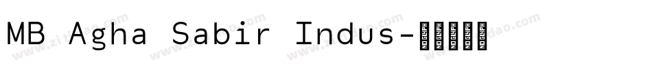 MB Agha Sabir Indus字体转换
